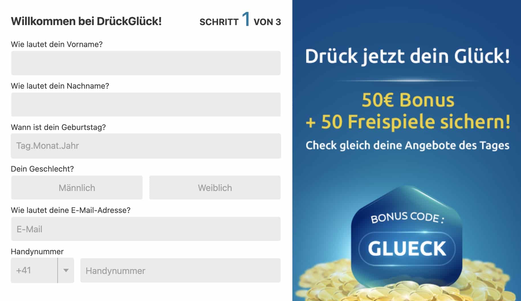 DrückGlück Casino Log In