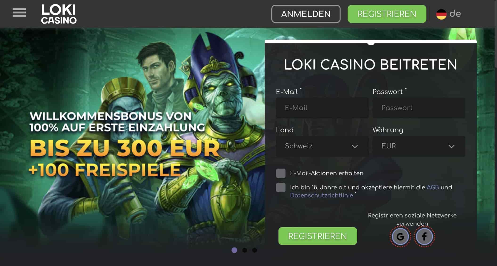 Loki Casino registrieren
