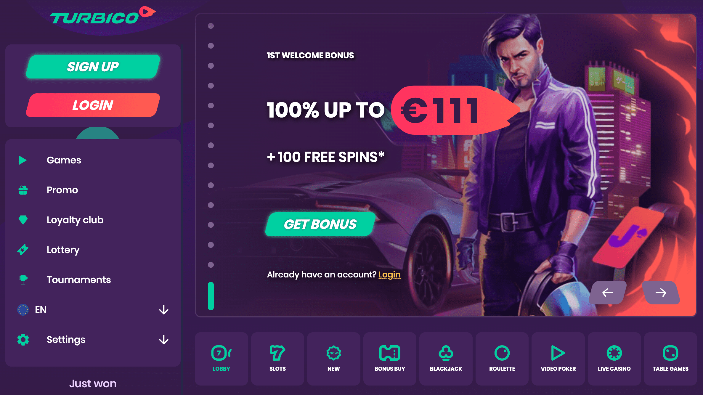 Turbico Casino Bonus holen